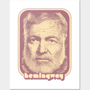 Ernest Hemingway // Retro Aesthetic Fan Art Gift Posters and Art